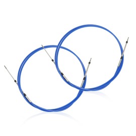 Yunnergo 10FT 13FT 20FT 8FT Marine Throttle Shift Control Cable 33C Blue Compatible with Marine Outboard Engine Control Box (2Pcs,10ft/3 Meter)