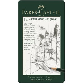 Faber-Castell 9000 Art Pencil set 5B - 5H, Pack of 12