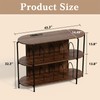 Faesun 43.3" Record Player Stand with Power Outlets, 3-Tier Vinyl