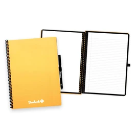BAMBOOK Colourful Notebook - Yellow - A4 - Blank & Lined - Reusable Notebook, Notepad, Reusable Notebook, Erasable Whiteboard Notebook