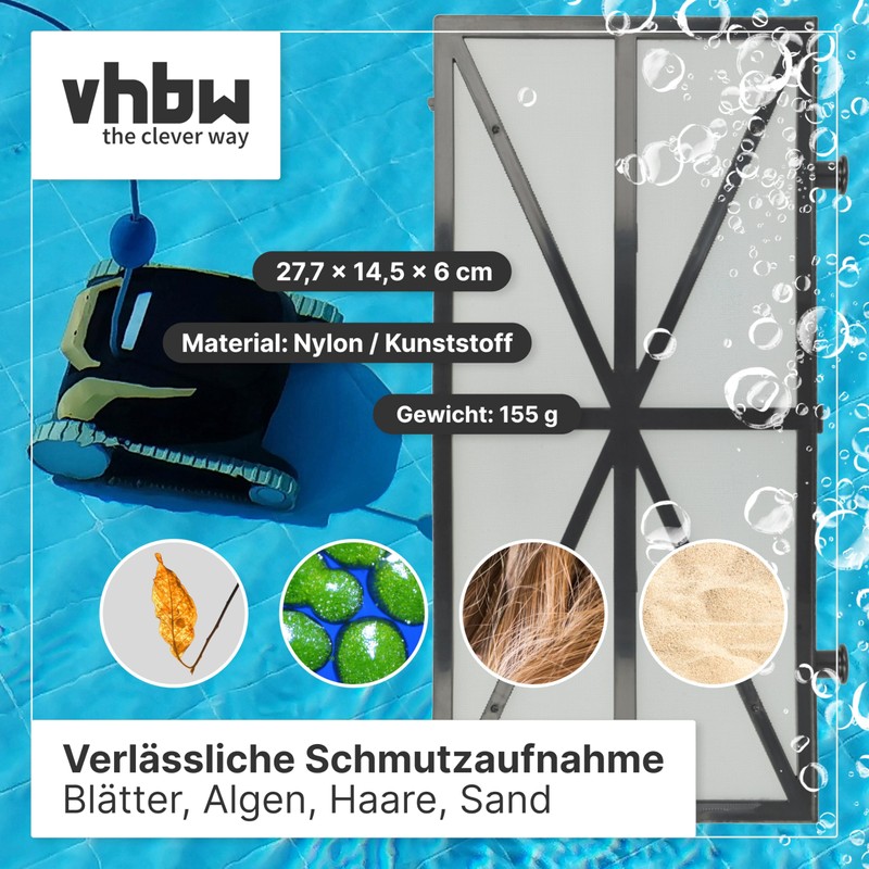 vhbw 4 x Filter Pads Compatible with Dolphin DX6, DX5S,