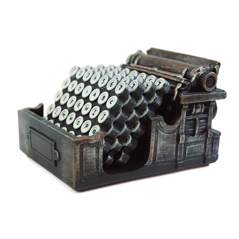 5-Pc. Retro Typewriter Coaster Set - Vintage Style with 4