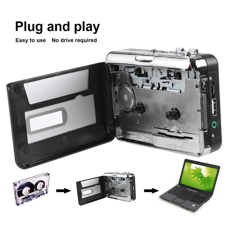 Cassette MP3 Converter, Portable Cassette Tape to MP3 Converter Unidad