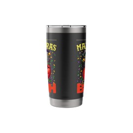 It's Mardi Gras Bruh Funny Crawfish Mardi Gras Jester Beads Stainless Steel Insulated Tumbler
