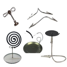 WBLDBB Mosquito Coil Holder Card Clip, Alligator Shape Metal Foldable, Set of 3 (28cm/21cm/18cm), for Tabletop Camping