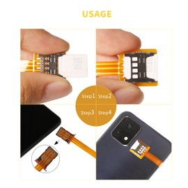 Nano SIM to Micro SIM Card Extension Cable Cell Phone Card Slot Nano SIM Card Extension Cable Adapter FPC Test Board SIM Card Holder Repair Test Board Card Reader length 3.9in/10cm（2pcs）