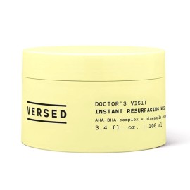 Versed 2 Minute Exfoliating Face Mask AHA BHA Brightening Skin Treatment 3.4 Oz