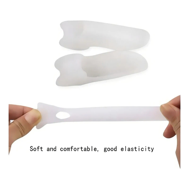 Separador de Juanete Meñique Gel Silicona Unitalla Blanco 1 Par