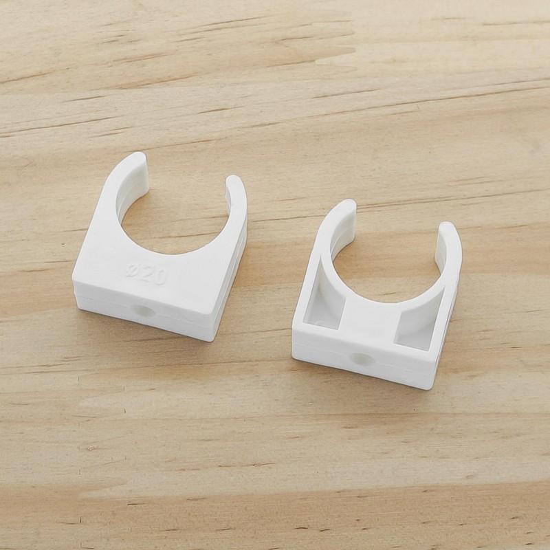 36-Pack Plastic Pipe Clamps – White Single Pipe Clips (20mm)