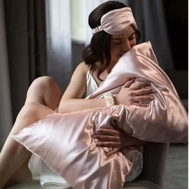 Pink Silk Pillowcase - Certified 22 Momme Organic Mulberry Silk, Silky Pillow Cases for Beauty Sleep, Anti-Wrinkle, Girly Gifts for Women, Premium Self Care Item, 1 Pc 20"x36" (King, Pink)