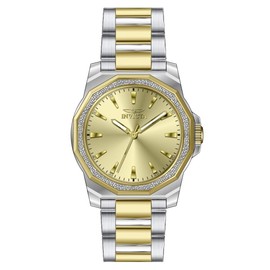 Invicta Speedway Men 42mm Stainless Steel Gold + Steel Gold dial PC21J Quartz