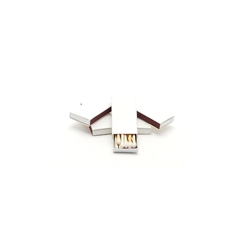 Party Favors Plus 50 Miniature Plain White Cover Wooden Matches
