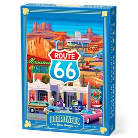 Boardwalk Puzzles Premium Featherlight Unique Playing Cards, Fun Themed Deck for Home and Travel | Route 66