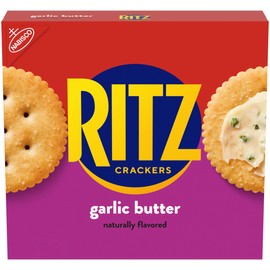 RITZ Garlic Butter Crackers, Snacks for Kids and Adults, Lunch Snacks, 13.7 oz