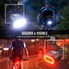MXKJ-IU Combinación De Faro Y Luz Trasera De Bicicleta，2 Luces