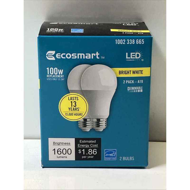 EcoSmart Lot Of (4) Ecosmart 100 Watt Equivalent Dimmable LED