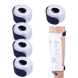 Pack of 5 Catheter Leg Bags Total Length 66 cm Straps Urine Bag White Straps Catheter Holder Stabilisation Device Catheter Holder Belt for Catheter Urine Bag Tube Catheter Leg Bag Belt