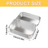 WeddHuis 6 pieces stainless metal containers, small tin boxes, metal