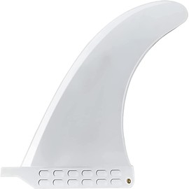 Lvsnro Surf SUP Fin - Free No Tool Fin Screw 9 inch Center Fin,for Surfboard Longboard and Paddleboard,with Free No Tool Screws (White)