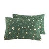 YuHeGuoJi Green Plant Pillow Cases Set of 2 Queen 100%