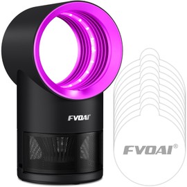 FVOAI Fruit Fly Trap for Indoors, Fly Traps for Home Gnat Traps House Indoor, Indoor Insect Trap with Time Setting, 10 Sticky Glue Boards (Pink)