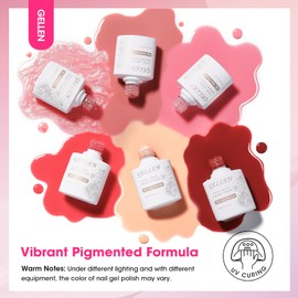 GELLEN Jelly Gel Nail Polish Set, 6 Color Crystal Transparent Milky Polish Kit, Sheer Nude Pink Glitter Translucent Polish for French Manicure, Soak Off UV Gel Nail, Gift for Her