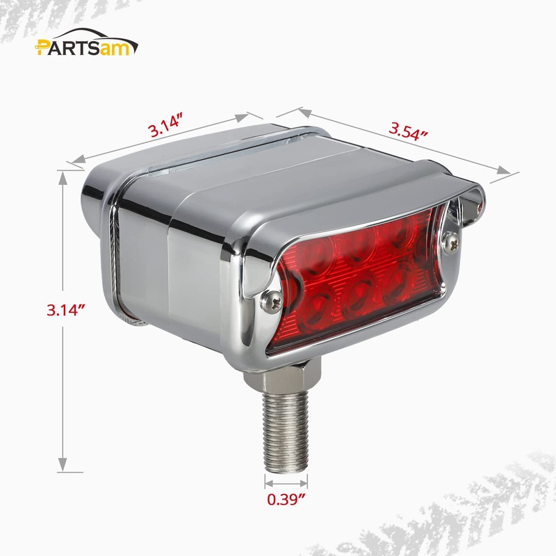 Partsam - 2 luces LED de doble cara ámbar/rojo, 12