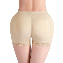 Panegy Women's Hip Pad, Hip Lifting, Padded Shapewear Hip Pad Pants, Boost Butt Volume, High Elasticity, Breathable, beige
