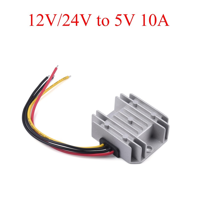 WSOLDMA 12V/24V to 5V DC-DC Step Down Converter 3A-50A Auto