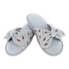 isotoner Womens Recycled Embroidered Jersey Tie Slide, Heather Grey, 8.5-9