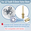 3 Piece Shower Knob Replacement Set,12 Tooth Broach Stem,Replacement Compatible