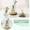 ATDORO 3 Pcs Mini Bud Vases, Clear Bud Vases for