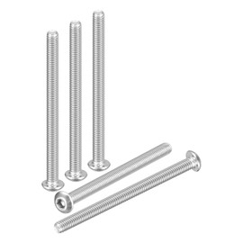 DTGN M3-0.5x40mm Button Head Socket Cap Screws - 30Pack - Good for Road Bicycle, Mountain Bike, Auto, Motorcycle - 304 Stainless Steel Whitewashed - Hex Socket Drive Fasteners