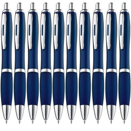 ZENSCRIBE® Ergonomic Ballpoint Pen, Pack of 10, Premium Ballpoint Pen Set, High Quality, Non-Slip Ballpoint Pen for Easy and Soft Writing, Blue Writing Ballpoint Pen Blue