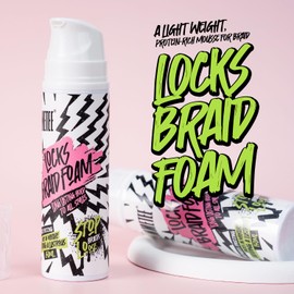 immetee Hair Braid Foam Mousse, Styling and Frizz Control, Extra Hold High Shine Mousse Braids Twist, Locks. 150ml