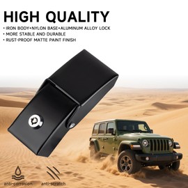 BANHAO Hood Latches Locking Hood Catch Kit Compatible with Jeep Wrangler JK/JKU 2007-2018, JL/JLU 2018-2025 & Jeep Gladiator JT 2020-2025