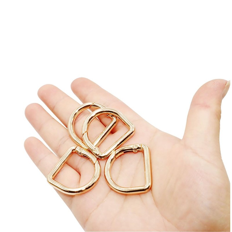 Metal D Ring Carabiner Clip,Spring Key Hooks,Hardware Bags Ring,Hand DIY
