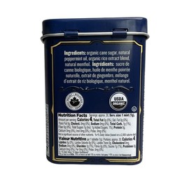 Clawhammer Organic Mints Strong Peppermint | Cane Sugar, Natural Flavors, No Artificial Colors or Sweeteners | Kosher, Vegan, Gluten Free | Aspartame & Xylitol Free | 30 Count Tin (Pack of 12)