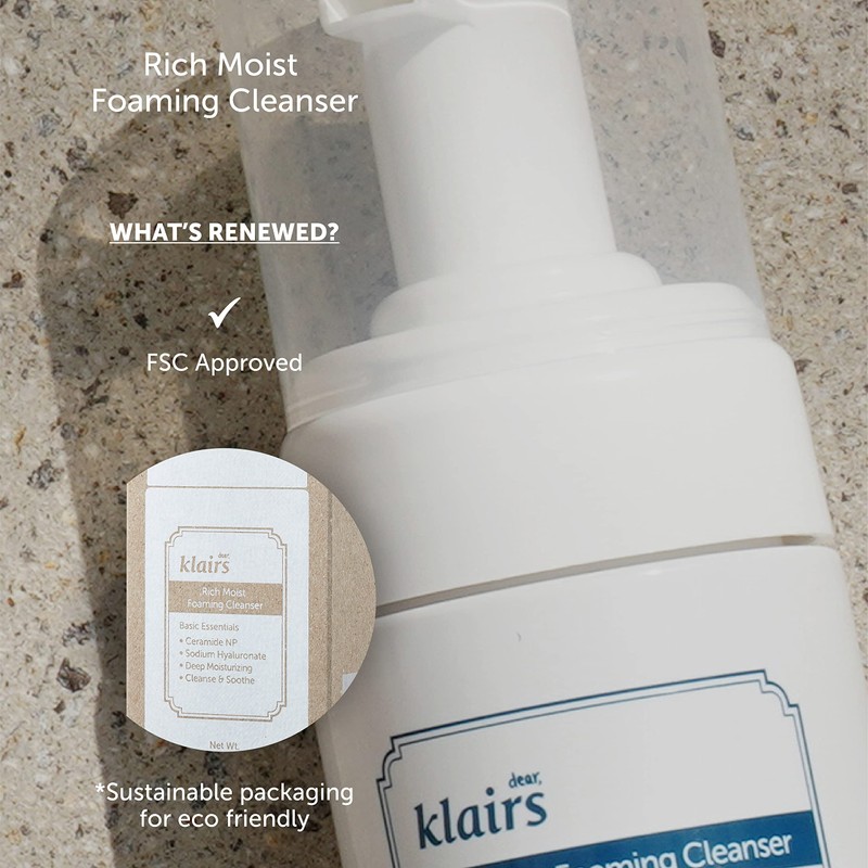 Dear Klairs, Rich Moist Foaming Cleanser 100ml
