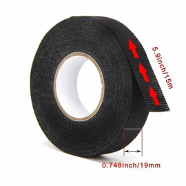 MZOYOURO 2 Rolls Self-Welding Insulation Tape, 15 m x 19 mm Insulation Tape, Waterproof, Black, Self-Welding Tape, Vulcanising Tape, for Insulating, Repairing and Bundling