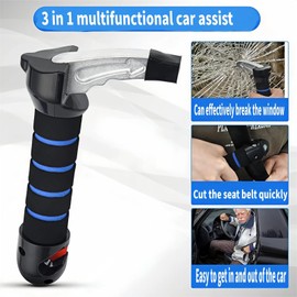 DQUGUVY 3-in-1 Car Door Handle Assist for Elderly - Car Cane,Car Handle Assist Support Handle Multi-Functional, Window Breaker, and Seatbelt Cutter - Safe and Portable Vehicle Entry Aid