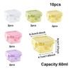 GiantGo Pack of 10 Small Plastic Containers with Lids, 60ml