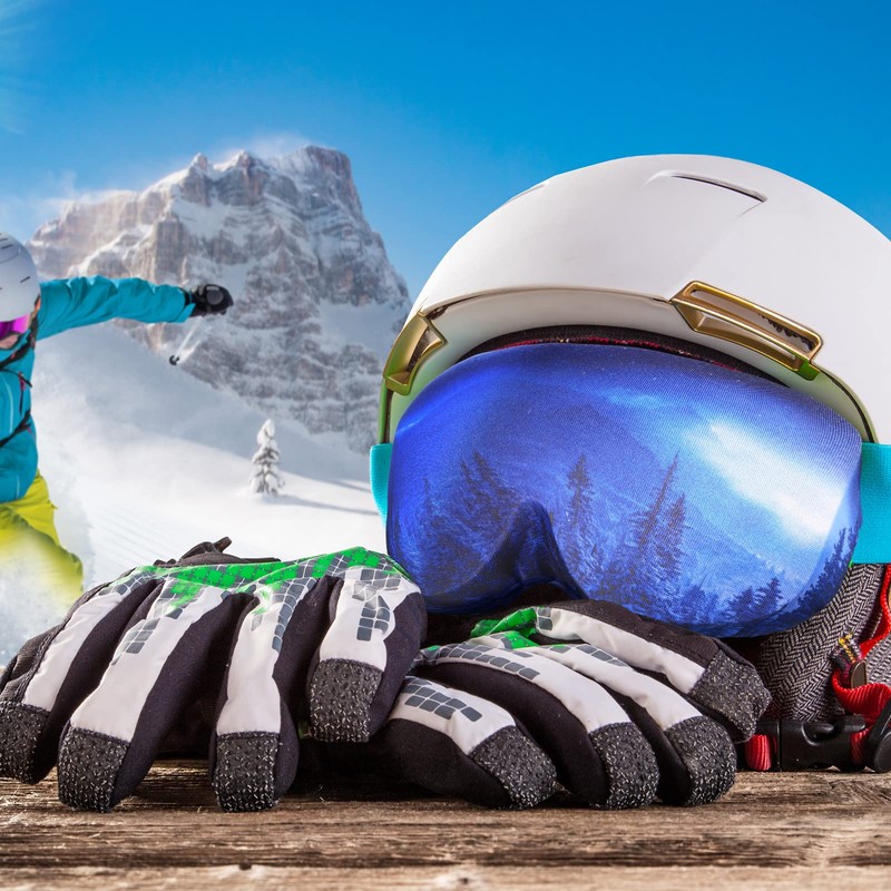 4 Pieces Ski Snowboard Goggle Cover Sleeve, Goggle Cover Microfiber