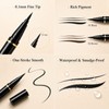 6 Black+ 6 Brown Liquid Eyeliner Pencil Sets for Women