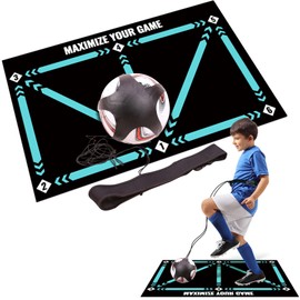 Soccer Training Mat With Bumper Belt Anti-Skid Agility Football Footstep Training Mat for All Ages Improve Speed, Strength and Coordination