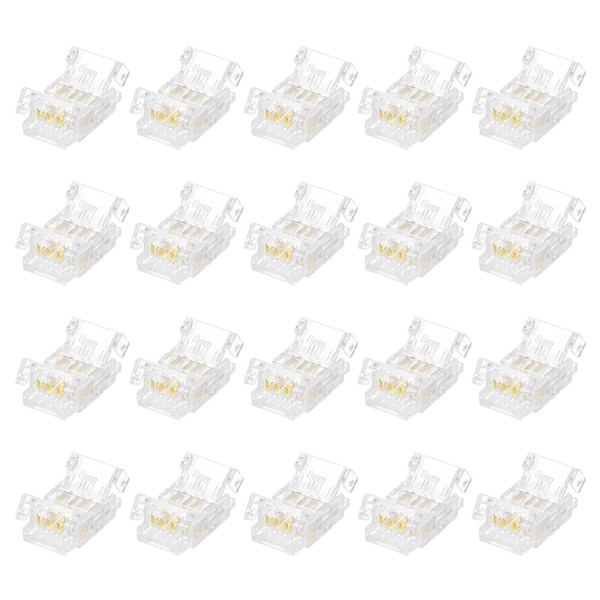 MECCANIXITY 20 Pcs LED Strip Connector 4 Pin 8mm Strip