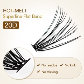 Individual Eyelashes for Eyelash Extension Cluster Eyelashes Individual False Eyelashes Fake Individual Lashes DIY Individual Eyelash Clusters (20D-D-0.07, 14 mm x 3)