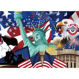 ジグソーパズル 大人向け1000ピース、独立記念日ジグソーパズル、1000ピースジグソーパズル アートワークギフト 1000ピース ティーンズファミリー-27.5x19.6インチ