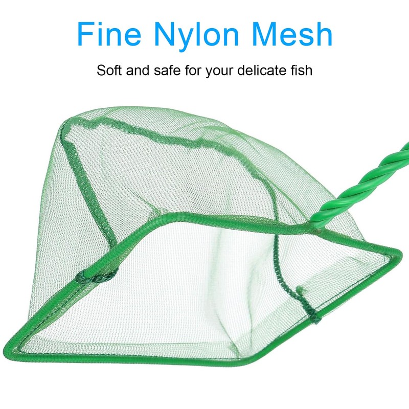 Aquarium Fishing Net,25cm Handle Fish Tank Quick Catch Mesh for