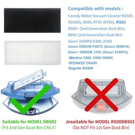 Replacement Parts Accessories for Coredy R400 R550 R650 R700 R750 (NOT FOR PRO)R580 G800 G850 GOOVI 1600PA Bagotte BG600/700 D380 D382 DeenKee DK600 iMartine D900 1600PA,Kyvol Cybovac E20 E30 E31